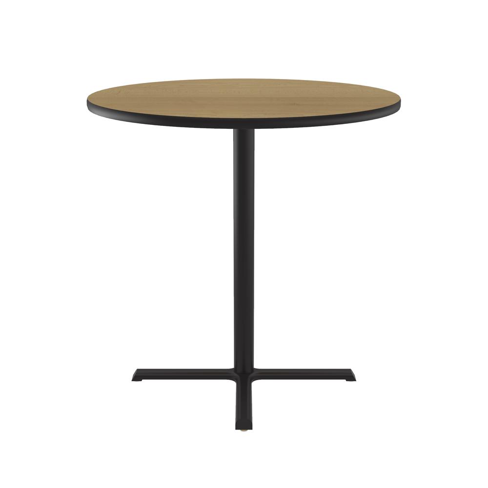 Bar Stool/Standing Height Deluxe High-Pressure Café and Breakroom Table, 48x48", ROUND, FUSION MAPLE BLACK. Picture 5