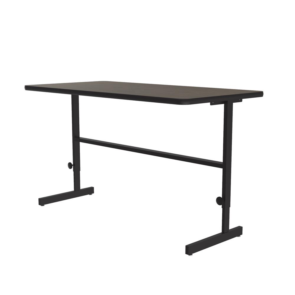 Commercial Laminate Top Adjustable Standing  Height Work Station, 30x60", RECTANGULAR, WALNUT BLACK. Picture 1