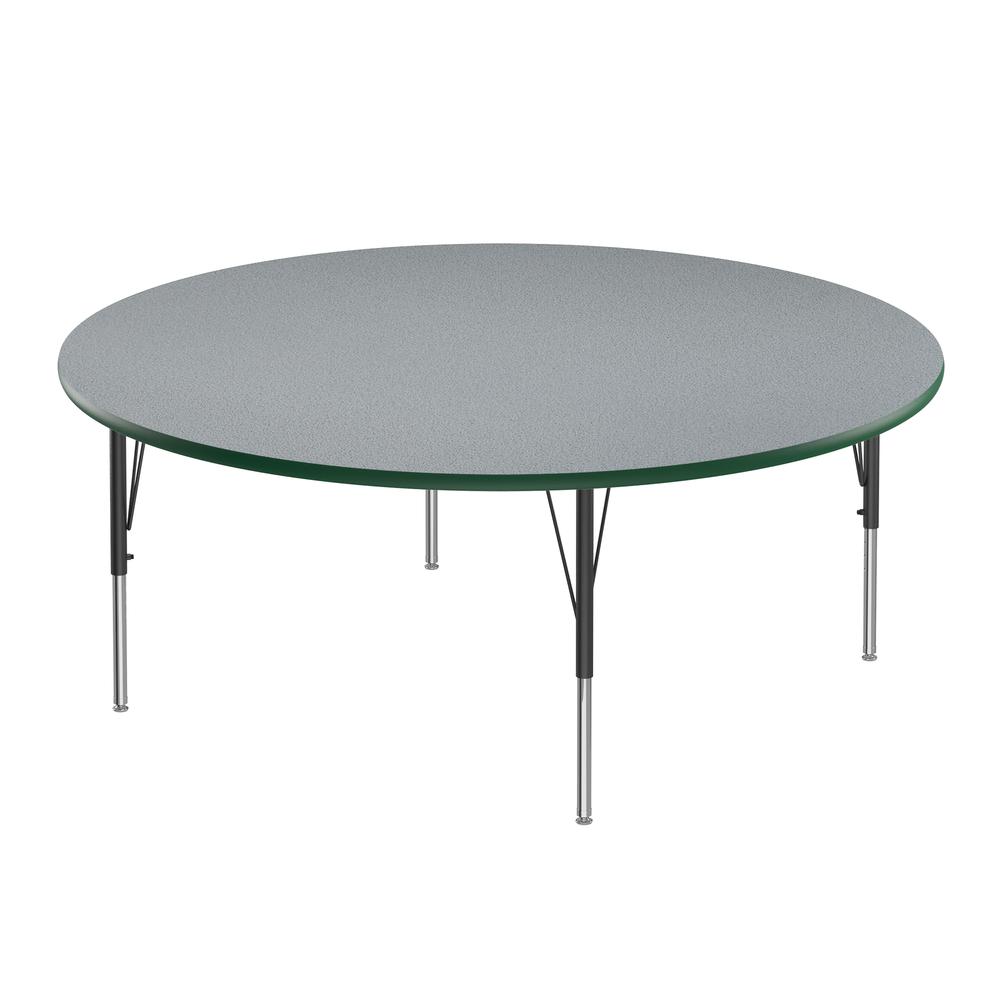 Deluxe High-Pressure Top Activity Tables 60x60", ROUND, GRAY GRANITE BLACK/CHROME. Picture 1