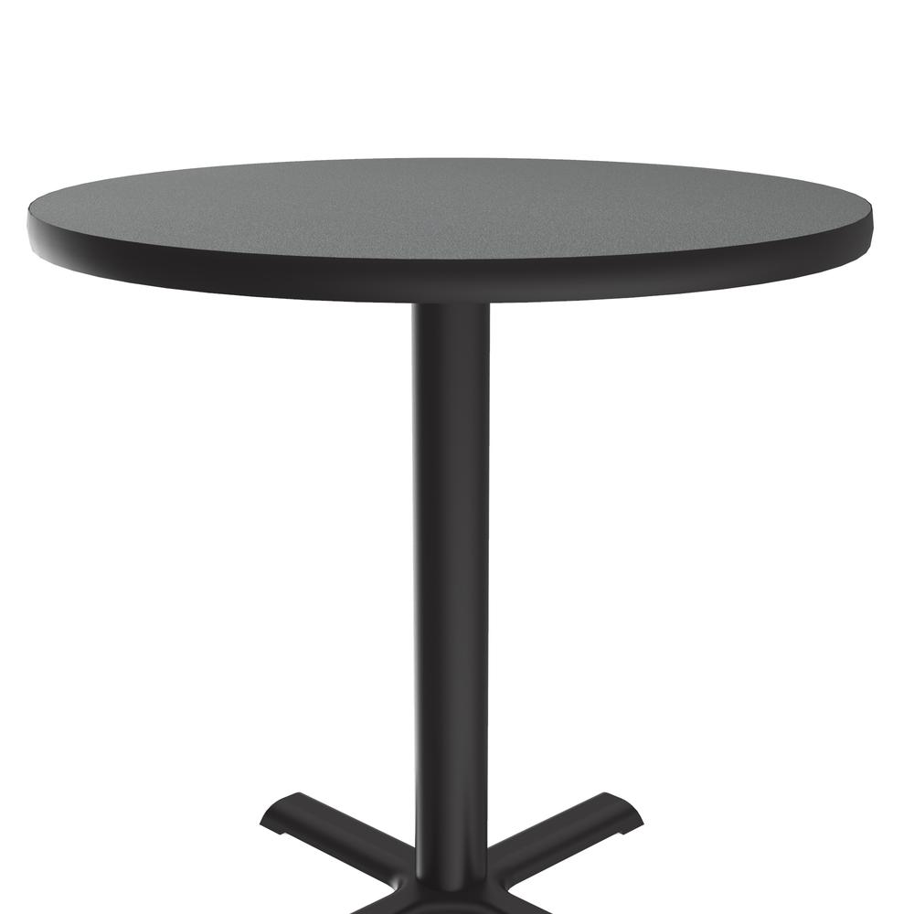 Table Height Deluxe High-Pressure Café and Breakroom Table, 36x36", ROUND, MONTANA GRANITE BLACK. Picture 8