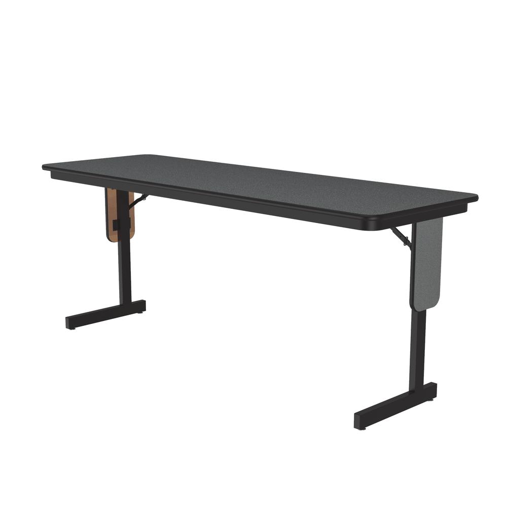 Deluxe High-Pressure Folding Seminar Table with Panel Leg 24x60", RECTANGULAR, MONTANA GRANITE BLACK. Picture 10