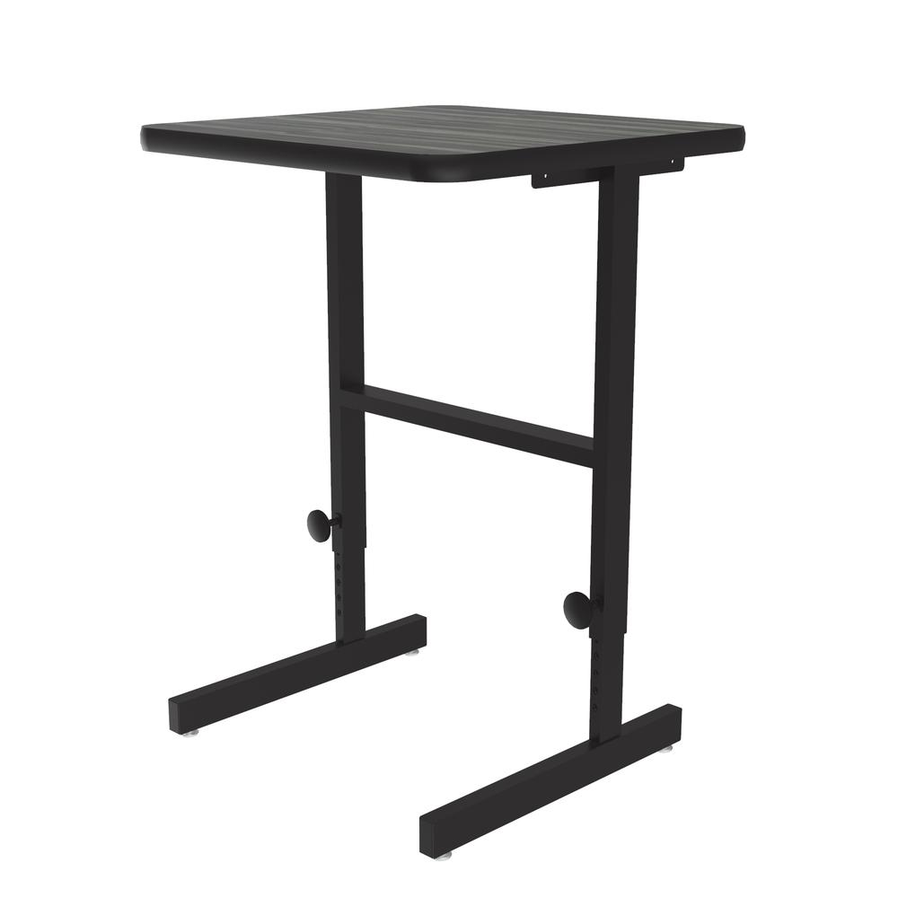 Deluxe High-Pressure Laminate Top Adjustable Standing  Height Work Station 20x24" RECTANGULAR NEW ENGLAND DRIFTWOOD, BLACK. Picture 5