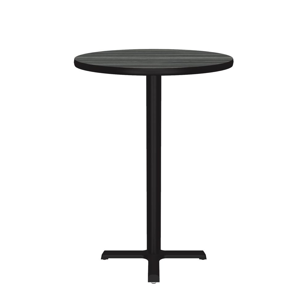 Bar Stool/Standing Height Deluxe High-Pressure Café and Breakroom Table, 24x24", ROUND NEW ENGLAND DRIFTWOOD BLACK. Picture 8