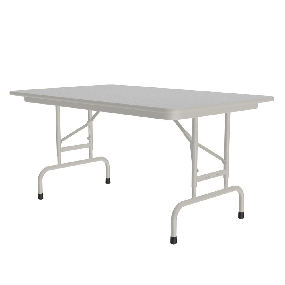 Adjustable Height Econoline Melamine Top Folding Table 30x48", RECTANGULAR, GRAY GRANITE, GRAY. Picture 3