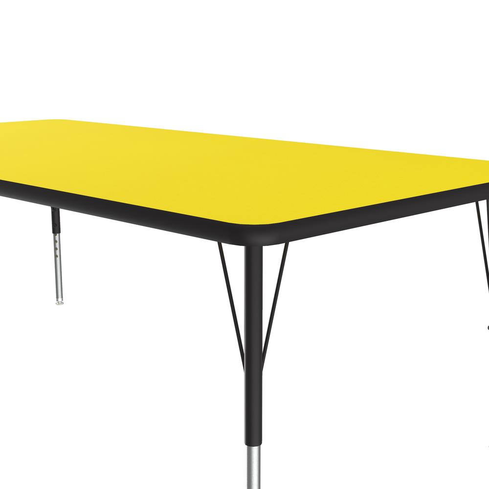 Deluxe High-Pressure Top Activity Tables 36x72", RECTANGULAR YELLOW  BLACK/CHROME. Picture 7