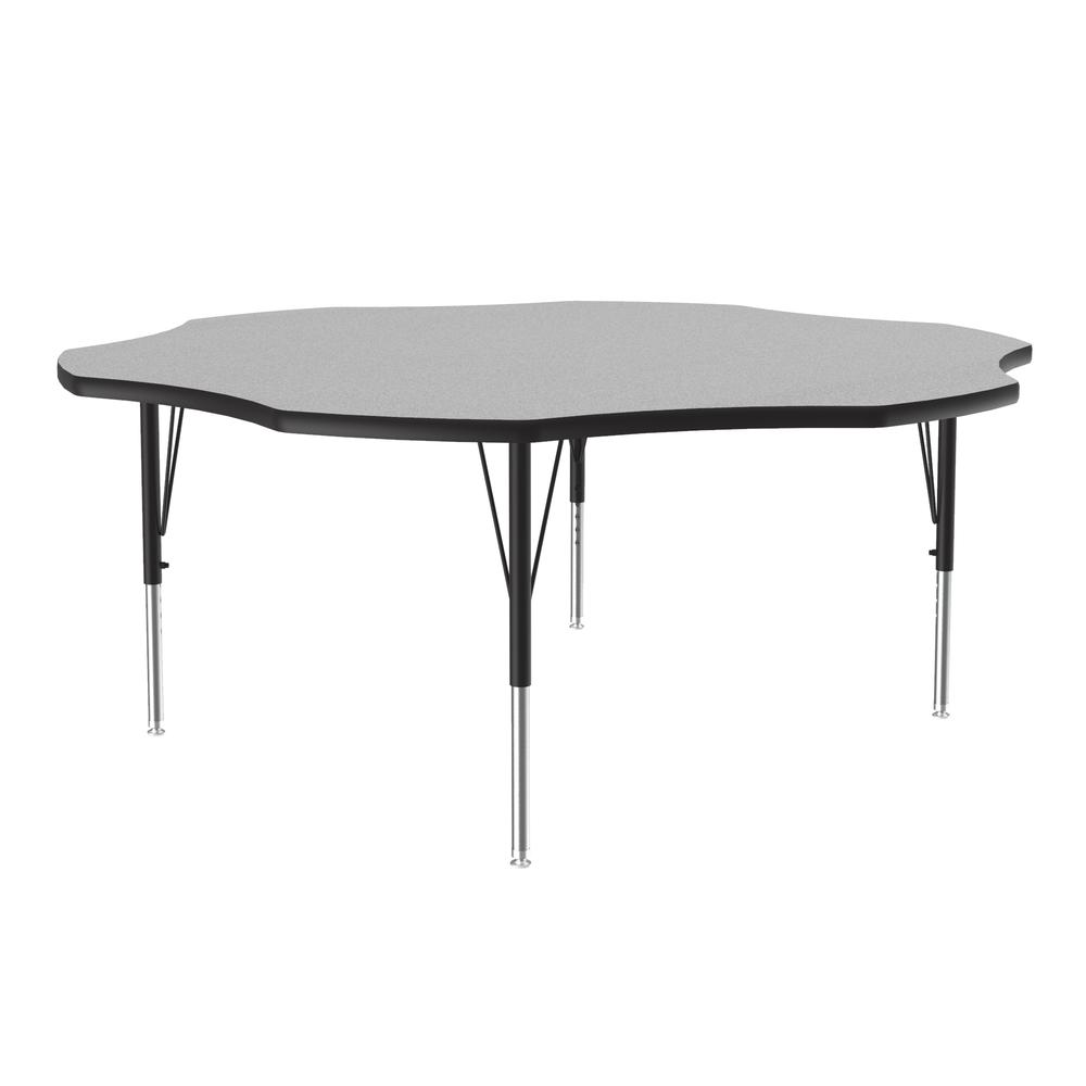 Commercial Laminate Top Activity Tables 60x60" FLOWER, GRAY GRANITE, BLACK/CHROME. Picture 3