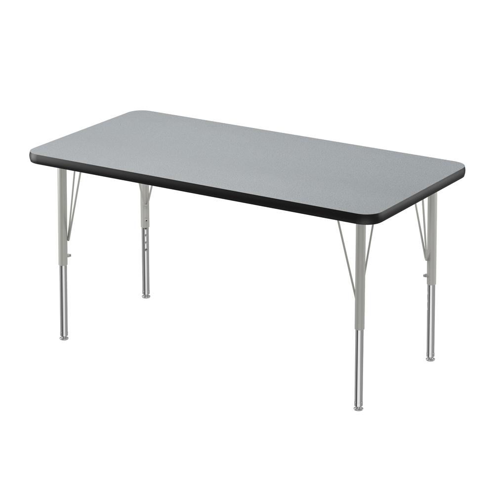 Deluxe High-Pressure Top Activity Tables 24x36", RECTANGULAR GRAY GRANITE SILVER MIST. Picture 2