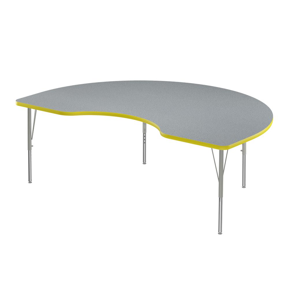 Deluxe High-Pressure Top Activity Tables, 48x72", KIDNEY, GRAY GRANITE, SILVER MIST. Picture 7