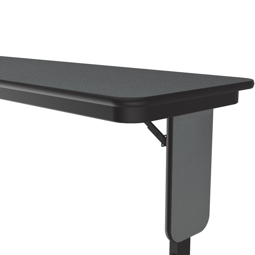 Adjustable Height Deluxe High-Pressure Folding Seminar Table with Panel Leg, 18x60", RECTANGULAR MONTANA GRANITE BLACK. Picture 9