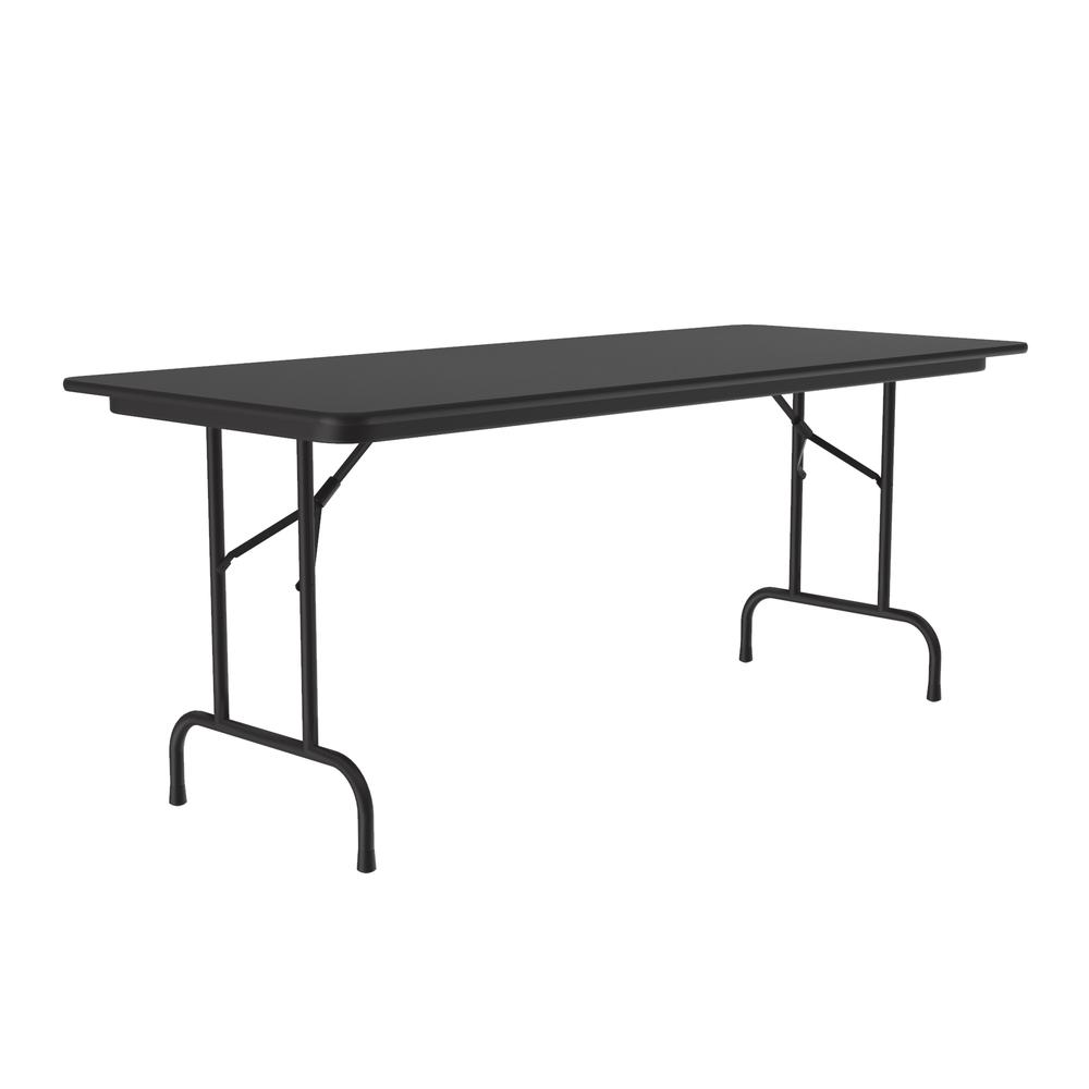 Deluxe High Pressure Top Folding Table, 30x72", RECTANGULAR, BLACK GRANITE BLACK. Picture 1