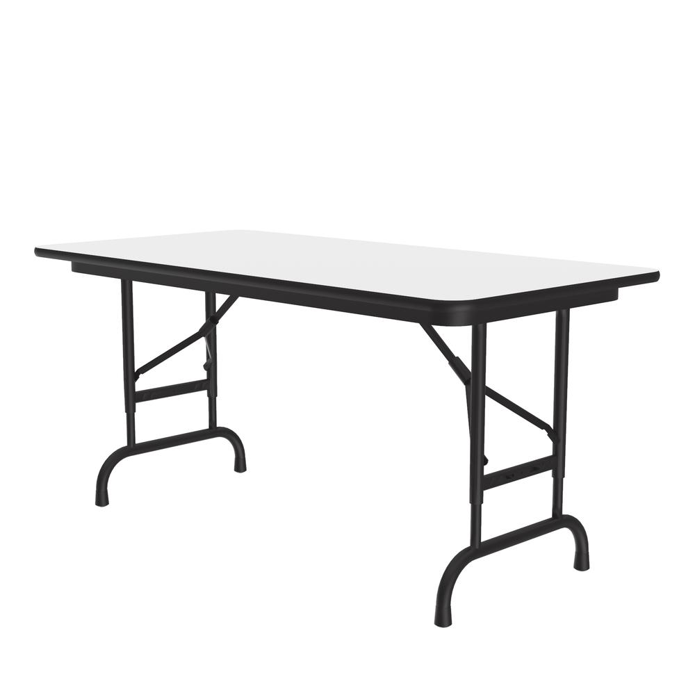 Adjustable Height High Pressure Top Folding Table 24x48" RECTANGULAR, WHITE, BLACK. Picture 2