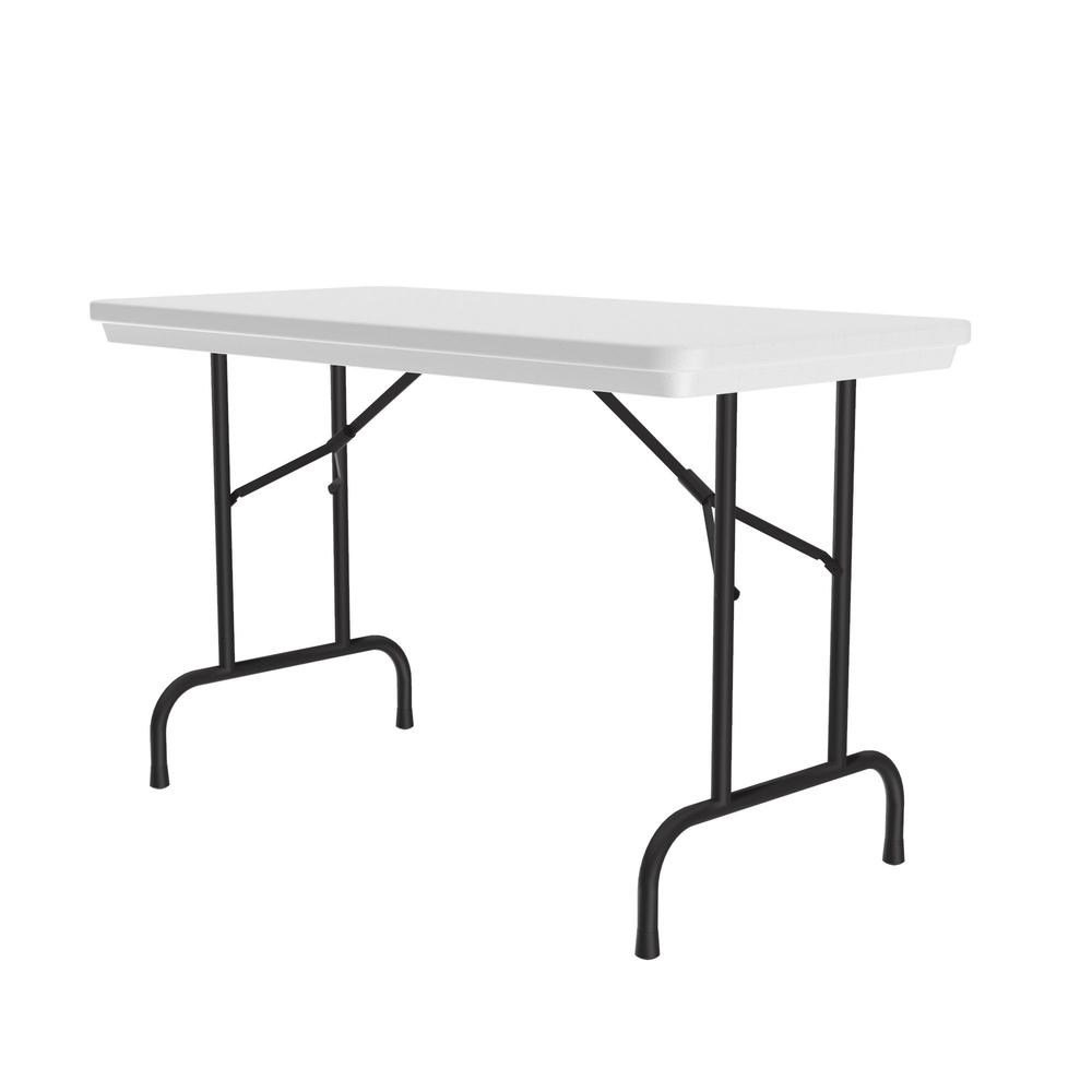 Correctional Facility Tamper-Resistant Commercial Blow-Molded Plastic Folding Tables, 24x48" RECTANGULAR, GRAY GRANITE BLACK. Picture 5