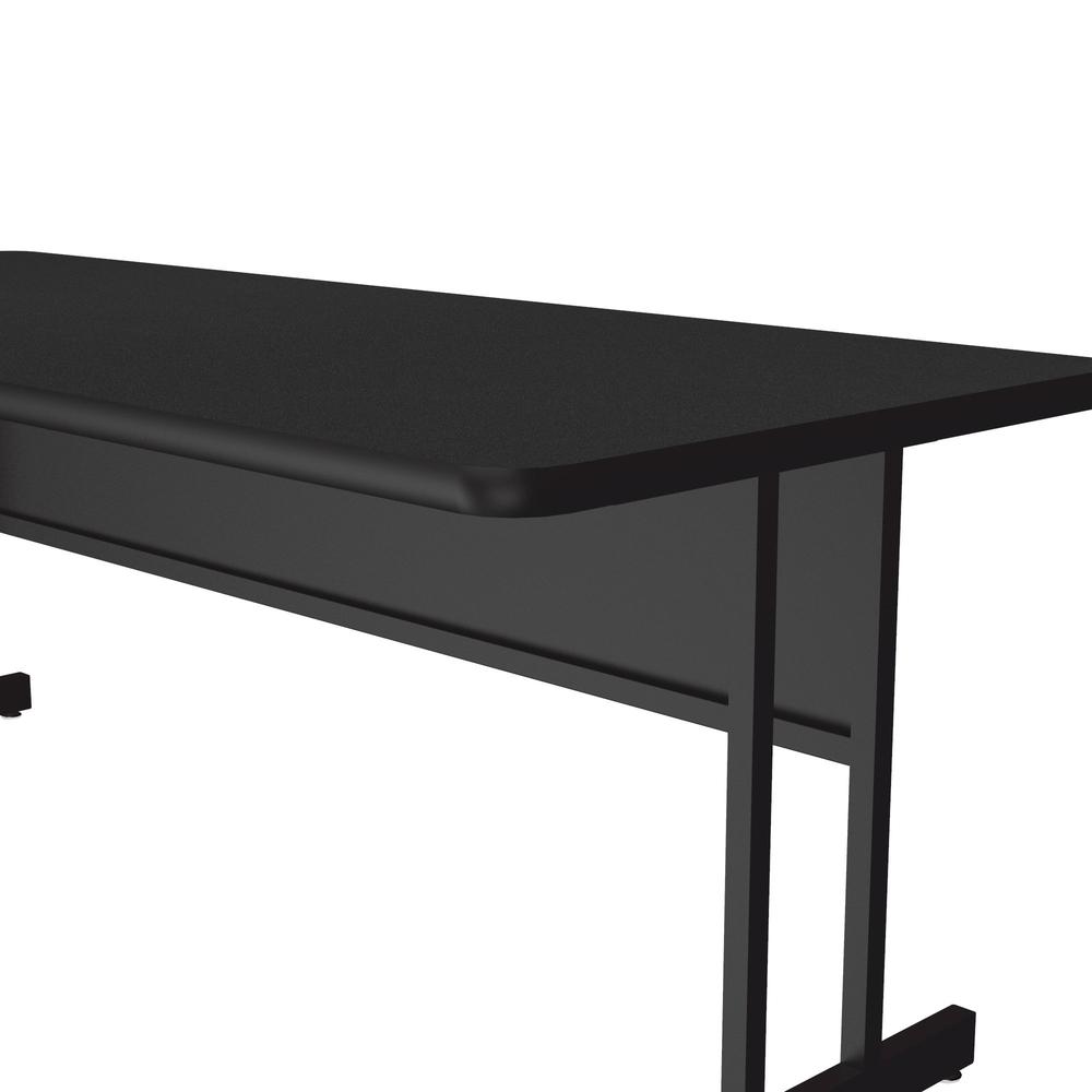 Econoline Melamine Top Computer/Student Desks, 24x60" RECTANGULAR, BLACK GRANITE BLACK. Picture 6