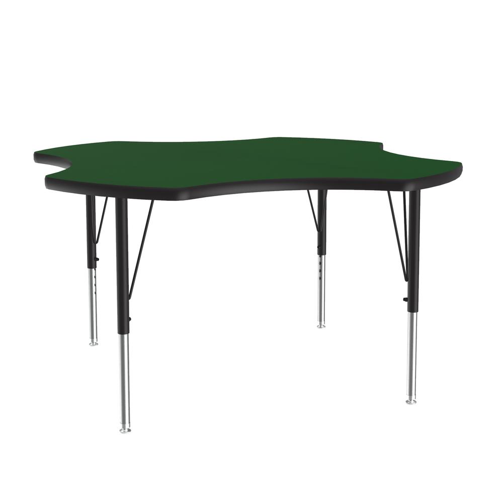 Deluxe High-Pressure Top Activity Tables 48x48" CLOVER, GREEN BLACK/CHROME. Picture 8
