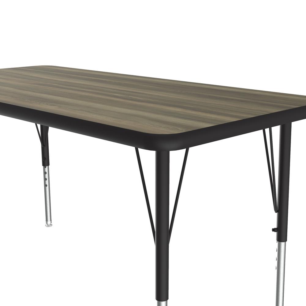 Deluxe High-Pressure Top Activity Tables 24x36", RECTANGULAR, COLONIAL HICKORY BLACK/CHROME. Picture 9