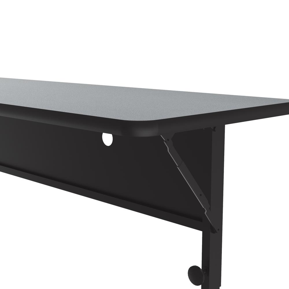 Thremal Fused Laminate Top Flip Top Table 24x60", RECTANGULAR GRAY GRANITE BLACK. Picture 5