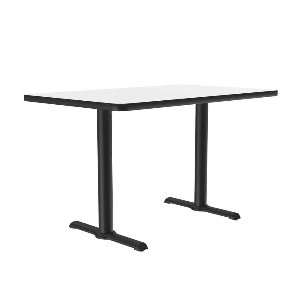 Table Height Deluxe High-Pressure Café and Breakroom Table 30x60" RECTANGULAR, WHITE, BLACK. Picture 8