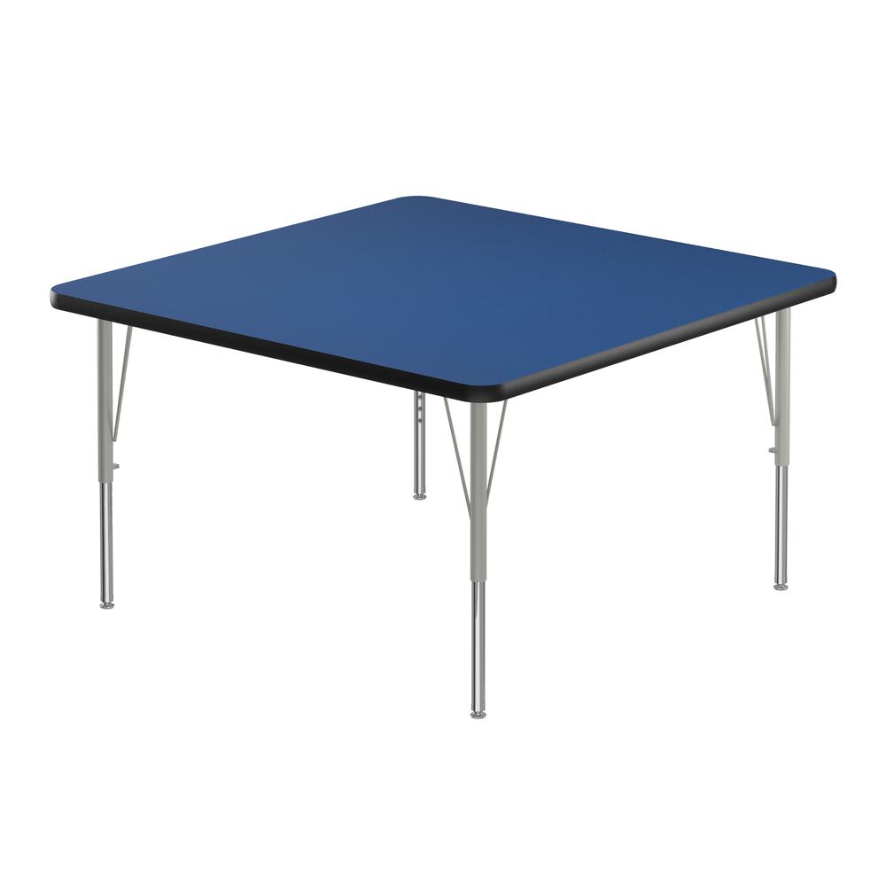Deluxe High-Pressure Top Activity Tables, 48x48", SQUARE, BLUE SILVER MIST. Picture 4
