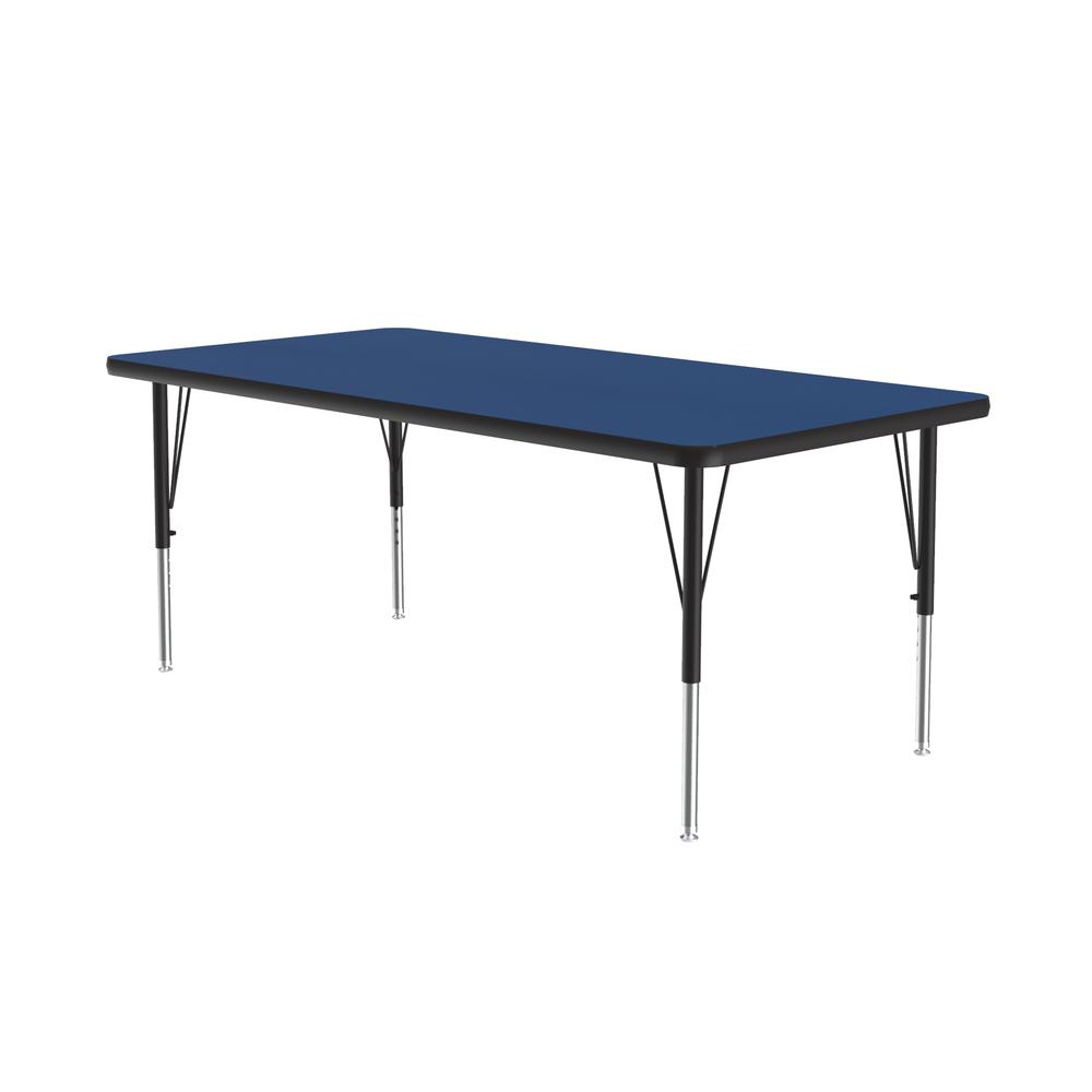 Deluxe High-Pressure Top Activity Tables 30x60" RECTANGULAR BLUE, BLACK/CHROME. Picture 1