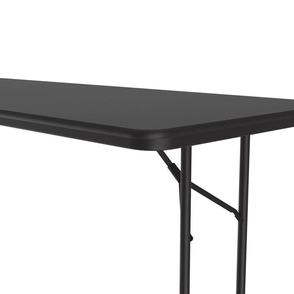 Deluxe High Pressure Top Folding Table 30x60" RECTANGULAR, BLACK GRANITE, BLACK. Picture 6