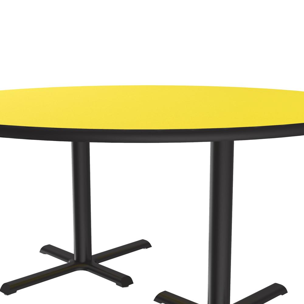 Table Height Deluxe High-Pressure Café and Breakroom Table 60x60" ROUND, YELLOW, BLACK. Picture 8