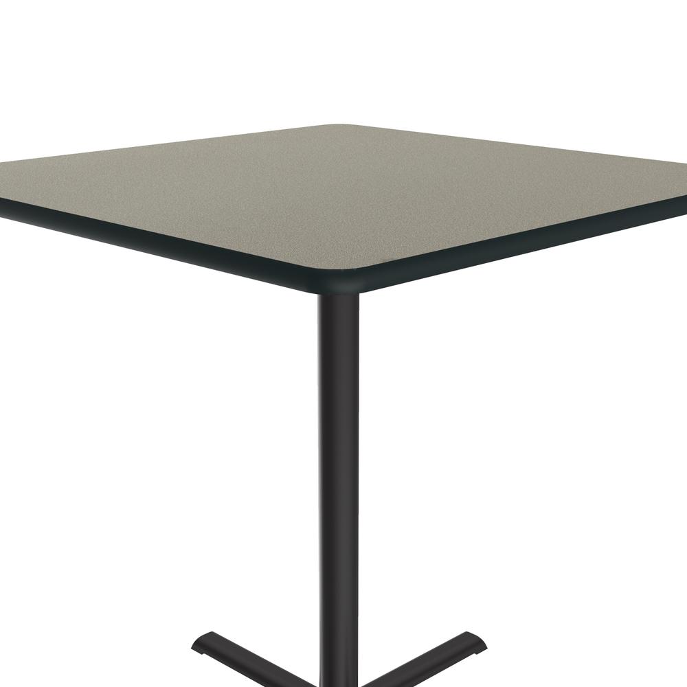 Bar Stool/Standing Height Deluxe High-Pressure Café and Breakroom Table, 36x36", SQUARE SAVANNAH SAND BLACK. Picture 7