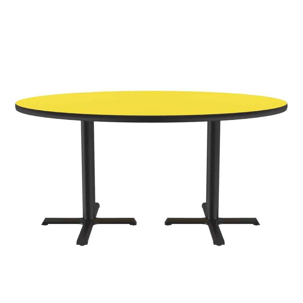Table Height Deluxe High-Pressure Café and Breakroom Table 60x60" ROUND, YELLOW, BLACK. Picture 6