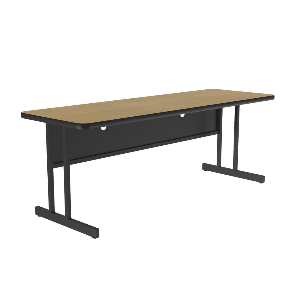 Keyboard Height Deluxe High-Pressure Top Computer/Student Desks  24x60", RECTANGULAR, FUSION MAPLE BLACK. Picture 2