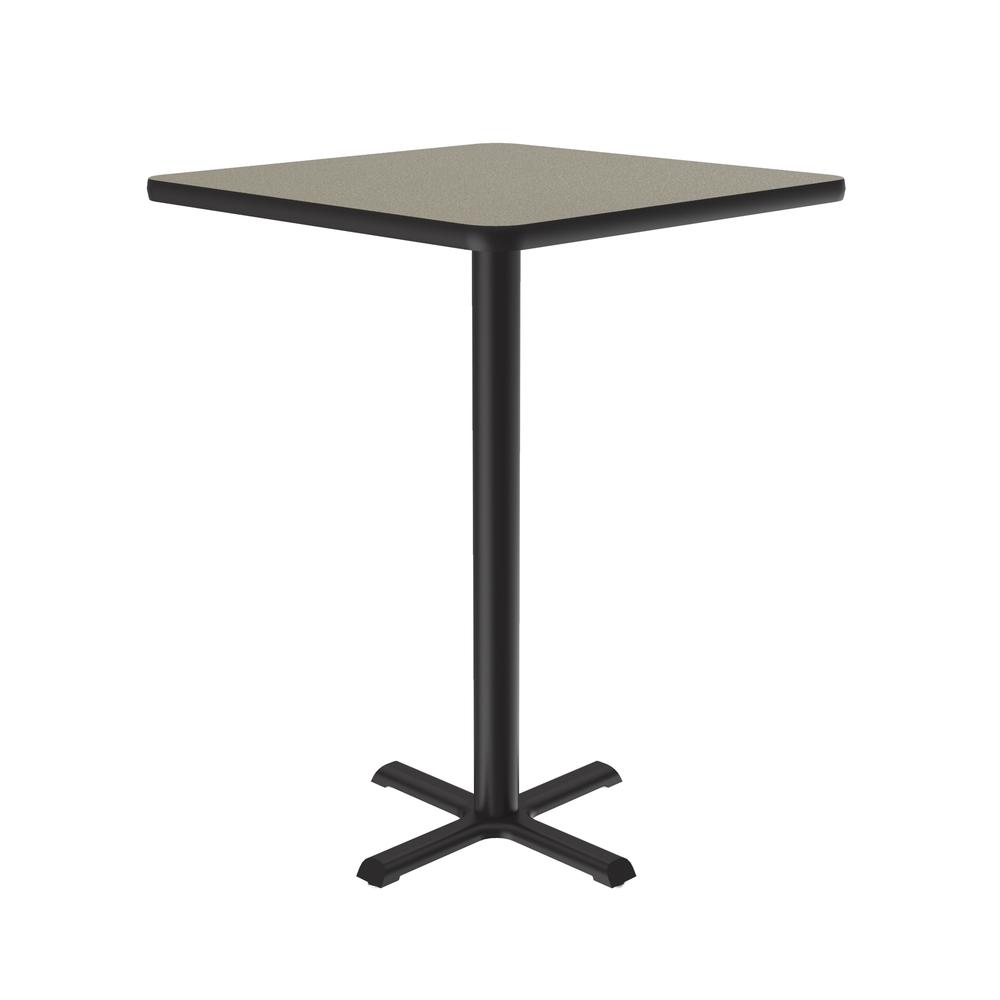 Bar Stool/Standing Height Deluxe High-Pressure Café and Breakroom Table 24x24" SQUARE, SAVANNAH SAND BLACK. Picture 2