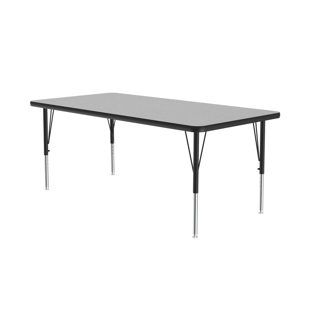 Commercial Laminate Top Activity Tables 30x48" RECTANGULAR GRAY GRANITE, BLACK/CHROME. Picture 6