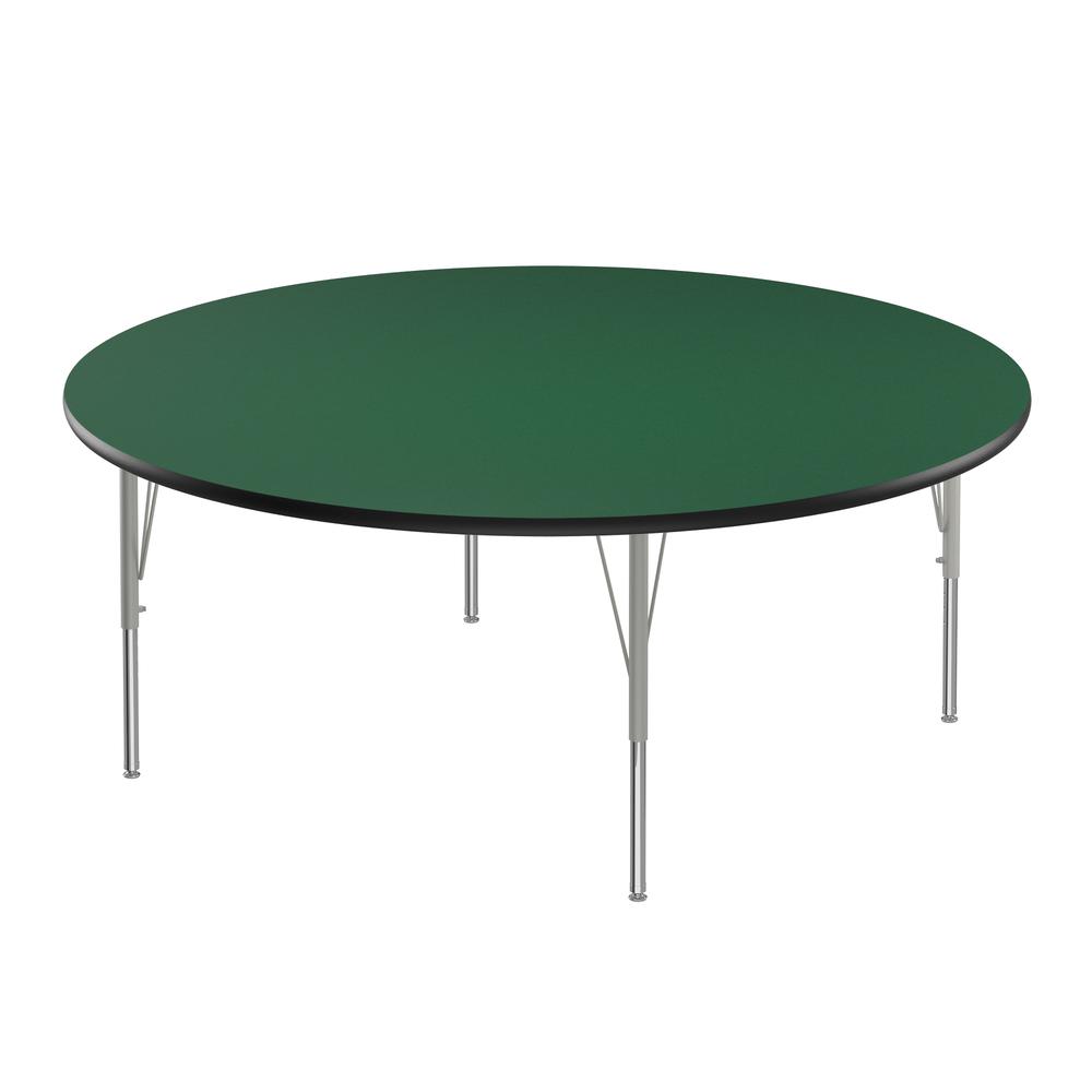 Deluxe High-Pressure Top Activity Tables, 60x60" ROUND, GREEN SILVER MIST. Picture 1
