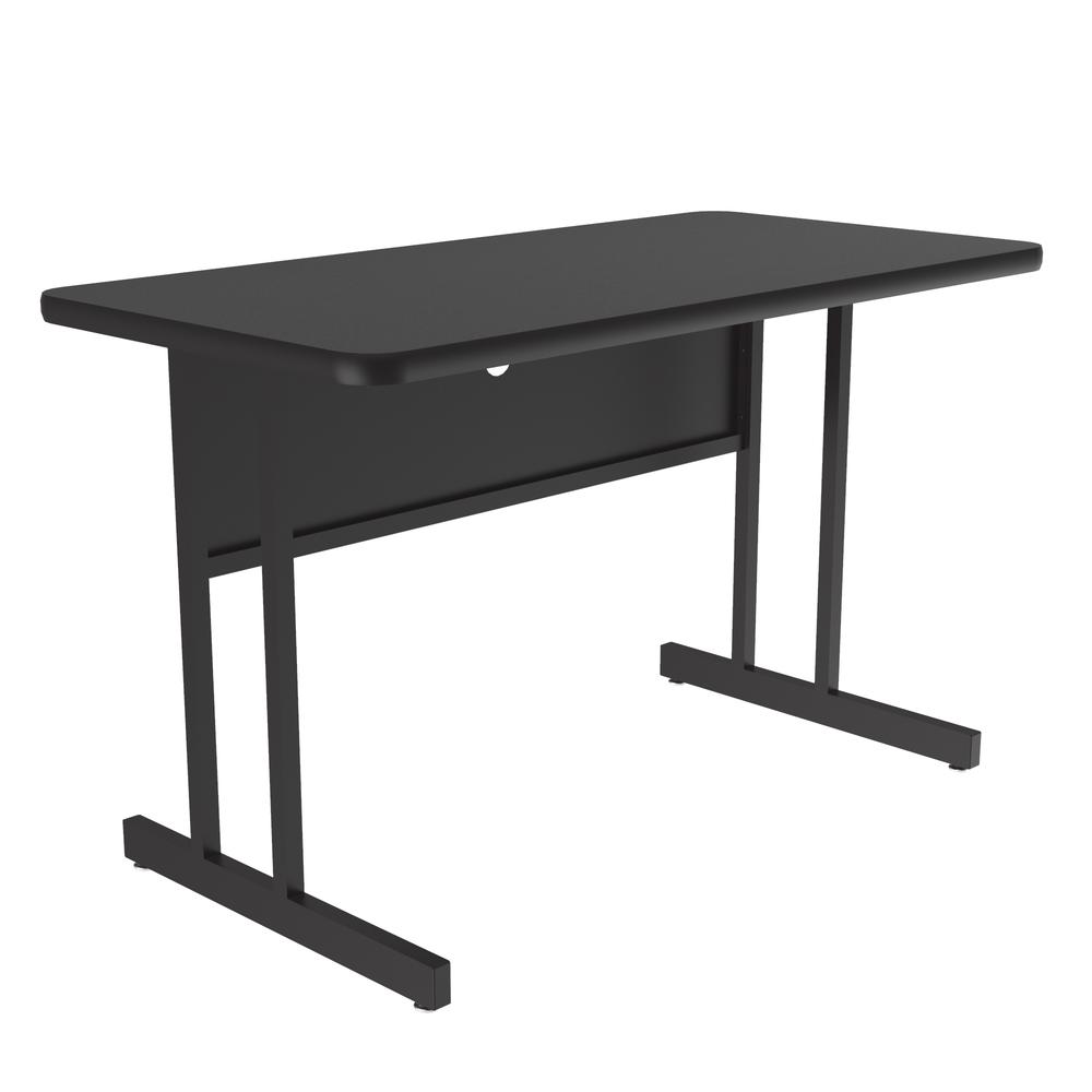 Desk Height  Deluxe HIgh-Pressure Top Computer/Student Desks , 24x36" RECTANGULAR BLACK GRANITE, BLACK. Picture 6