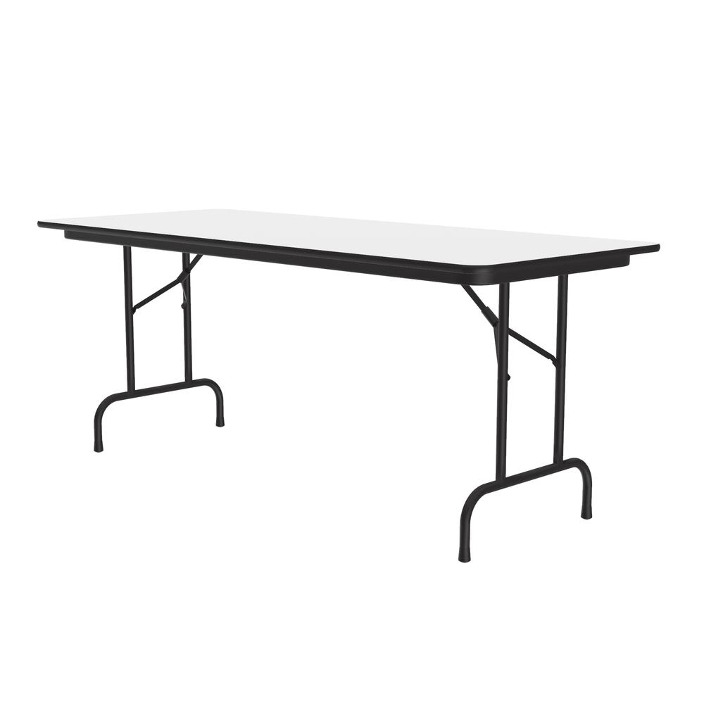 Deluxe High Pressure Top Folding Table, 30x60", RECTANGULAR WHITE BLACK. Picture 7