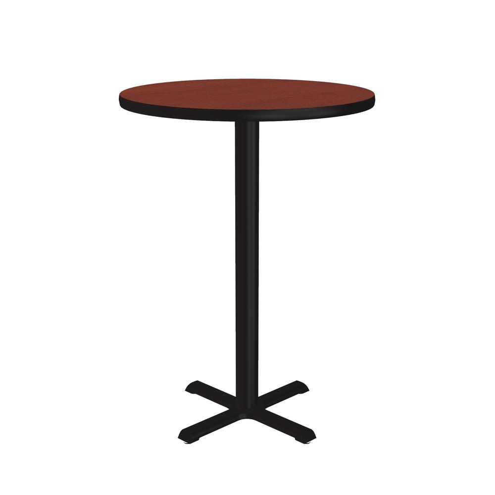 Bar Stool/Standing Height Deluxe High-Pressure Café and Breakroom Table 30x30", ROUND CHERRY BLACK. Picture 7