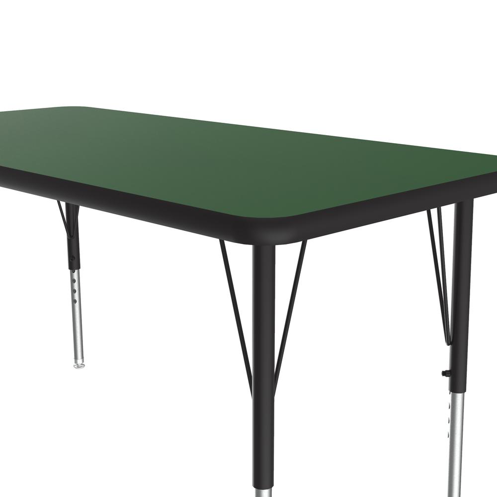 Deluxe High-Pressure Top Activity Tables 24x48" RECTANGULAR GREEN, BLACK/CHROME. Picture 4