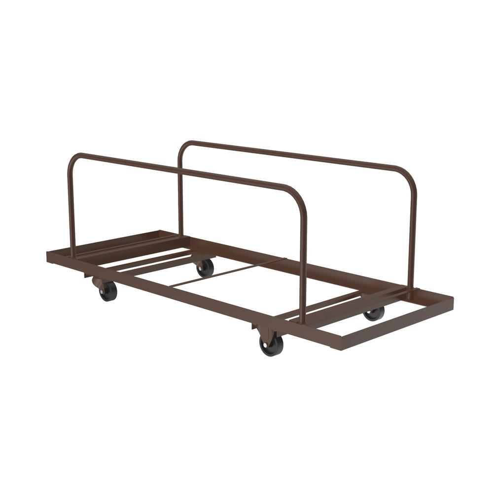 Edge Stacking RectangularTable Truck, 28x98"   BROWN. Picture 2