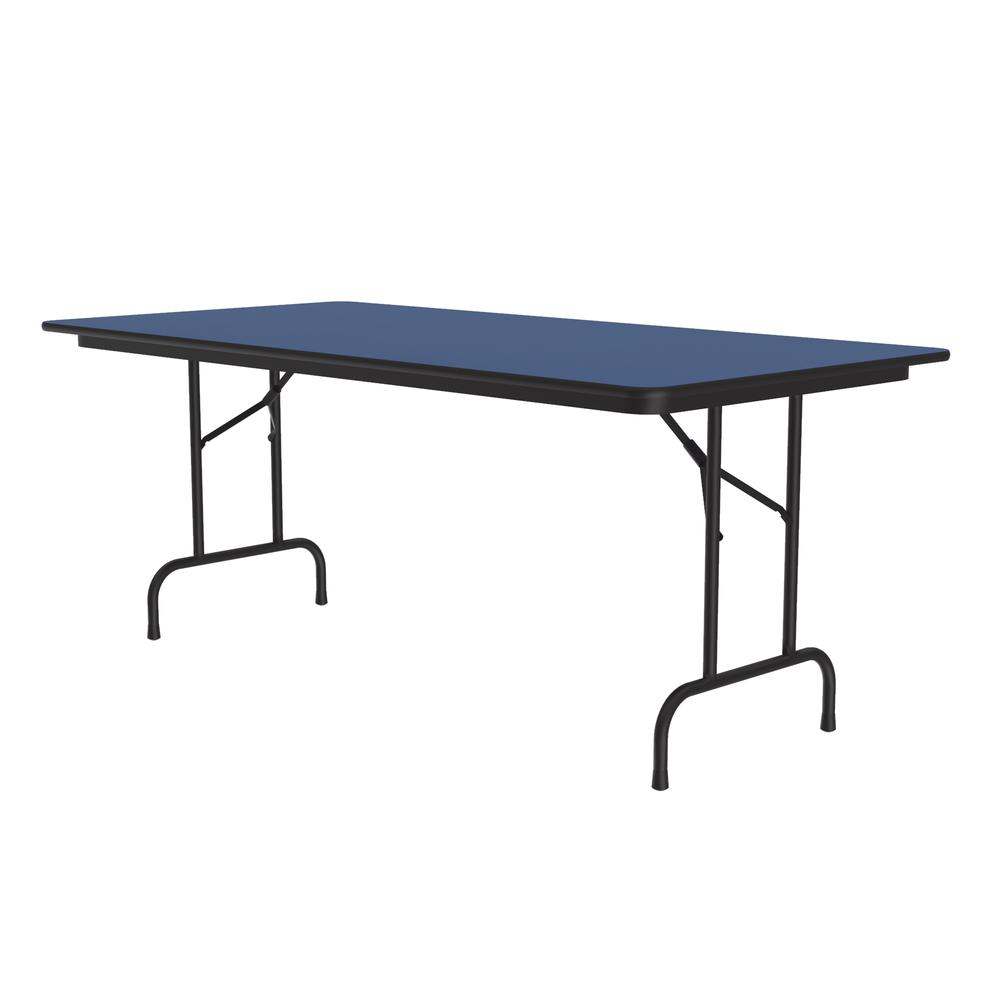 Deluxe High Pressure Top Folding Table, 36x72" RECTANGULAR, BLUE BLACK. Picture 1