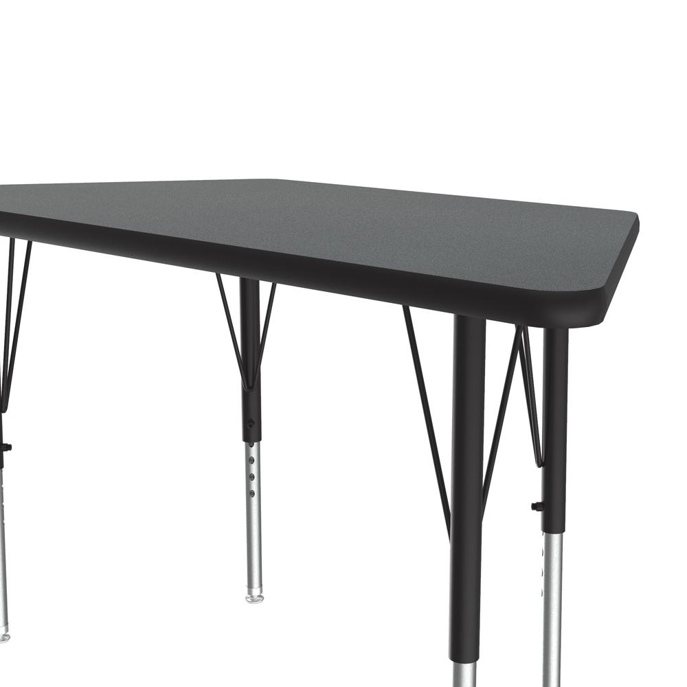 Deluxe High-Pressure Top Activity Tables 24x48" TRAPEZOID, MONTANA GRANITE BLACK/CHROME. Picture 4