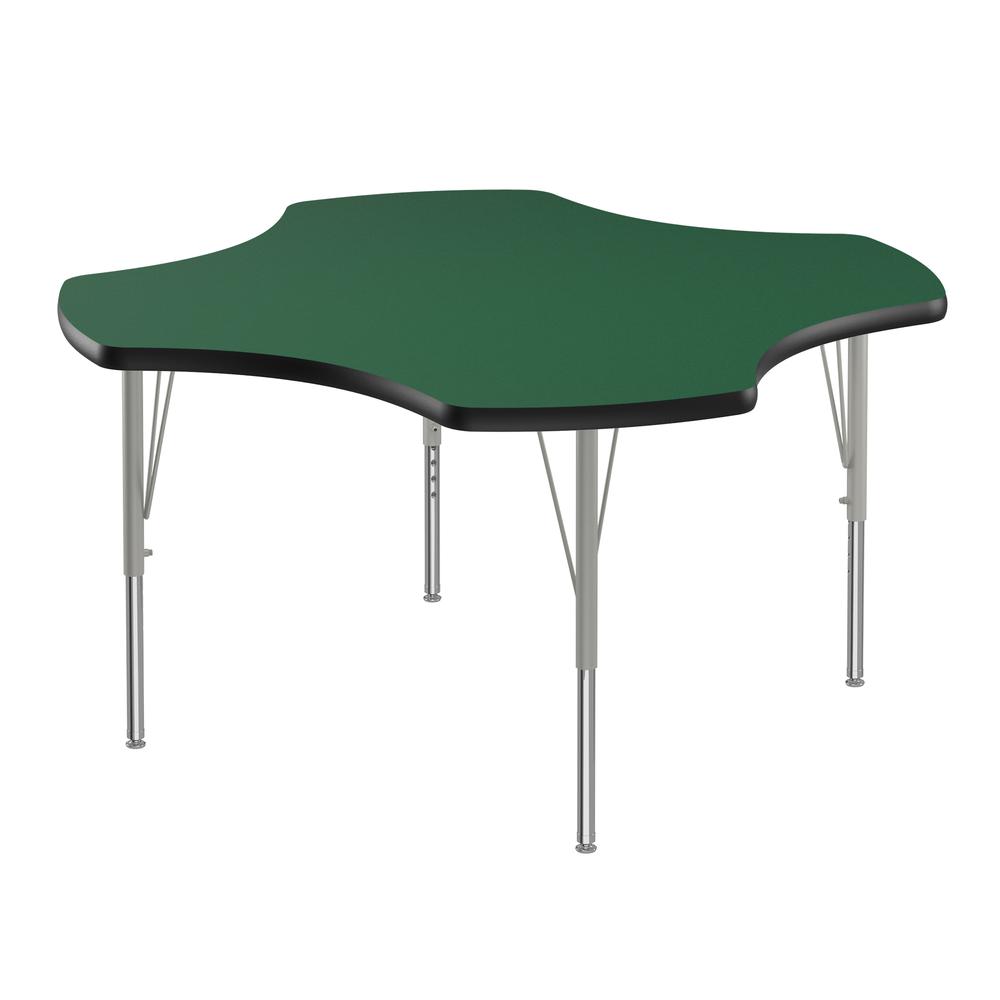 Deluxe High-Pressure Top Activity Tables, 48x48", CLOVER, GREEN SILVER MIST. Picture 9
