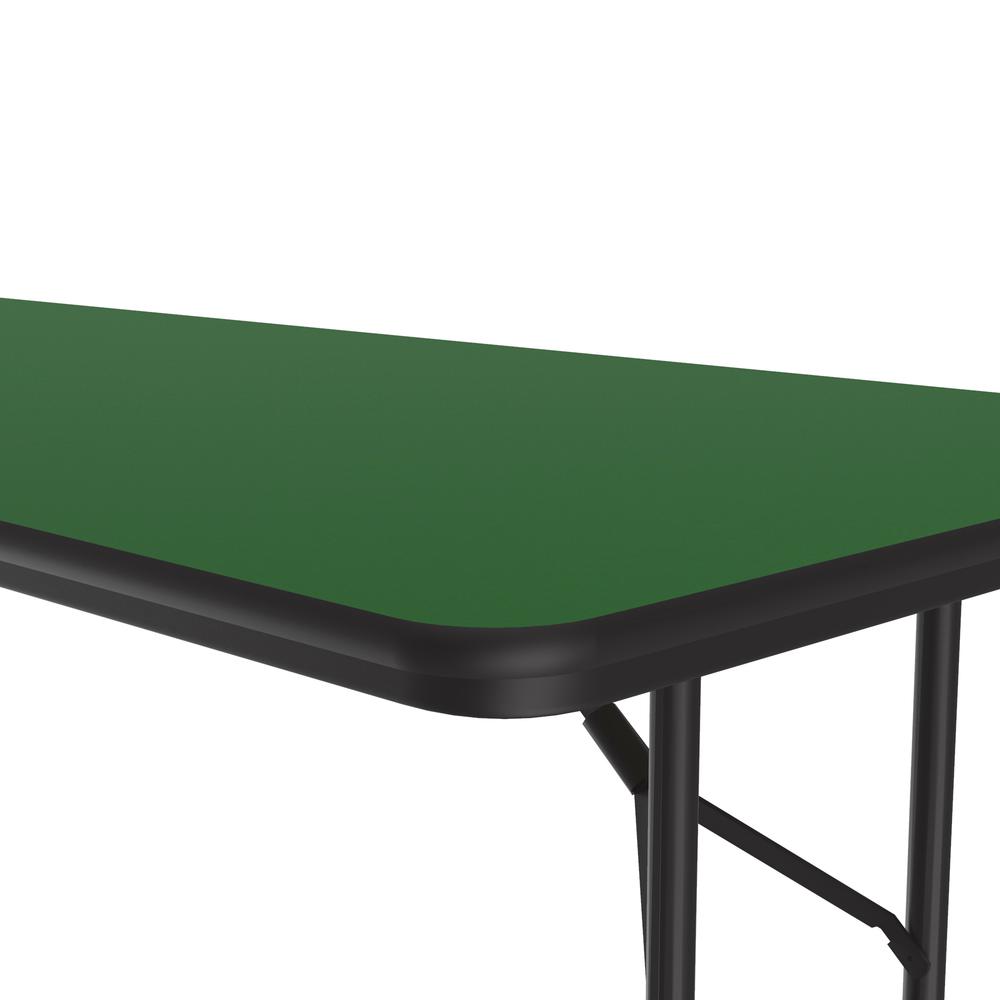 Adjustable Height High Pressure Top Folding Table, 30x60" RECTANGULAR GREEN, BLACK. Picture 8