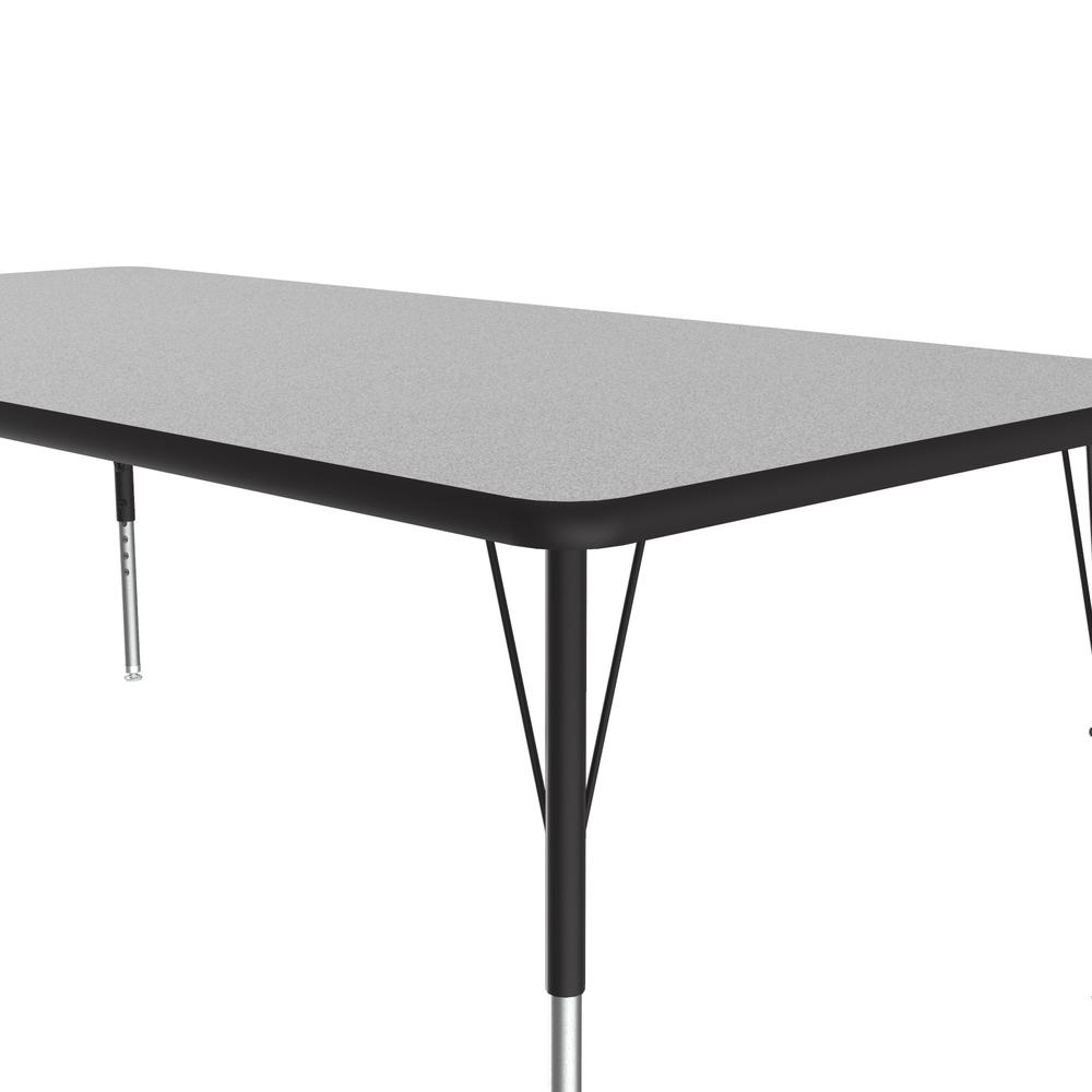 Deluxe High-Pressure Top Activity Tables, 30x72 RECTANGULAR GRAY GRANITE, BLACK/CHROME. Picture 8