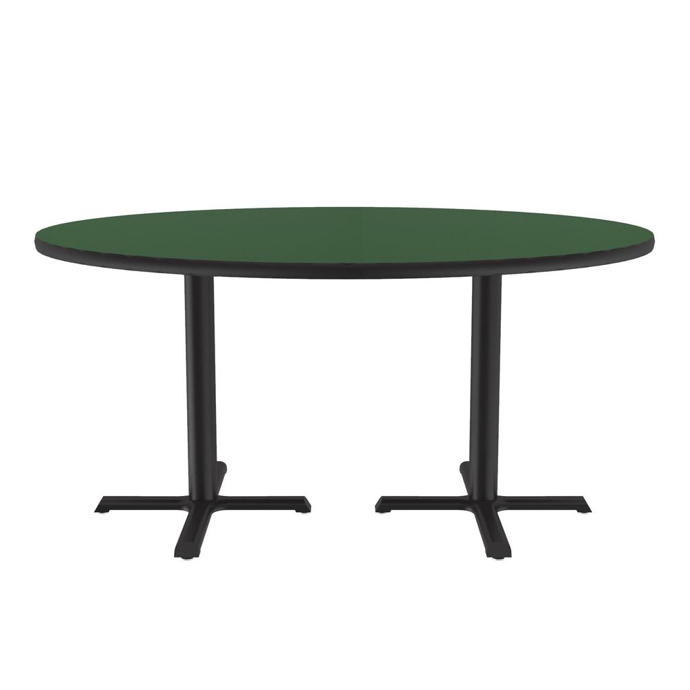 Table Height Deluxe High-Pressure Café and Breakroom Table 60x60", ROUND GREEN, BLACK. Picture 3