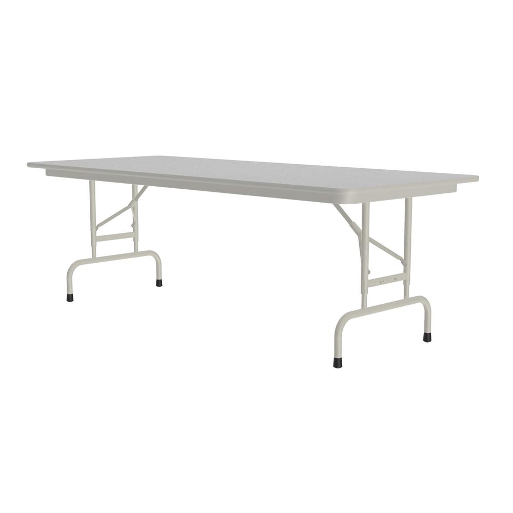 Adjustable Height Econoline Melamine Top Folding Table, 30x60", RECTANGULAR, GRAY GRANITE, GRAY. Picture 1
