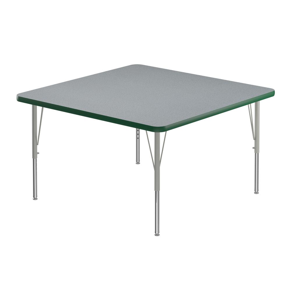 Commercial Laminate Top Activity Tables 36x36", SQUARE GRAY GRANITE, SILVER MIST. Picture 1