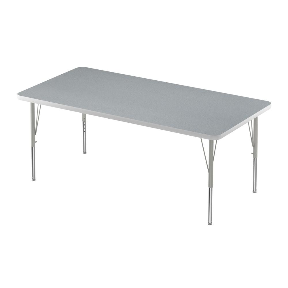 Commercial Laminate Top Activity Tables 30x48", RECTANGULAR, GRAY GRANITE SILVER MIST. Picture 1