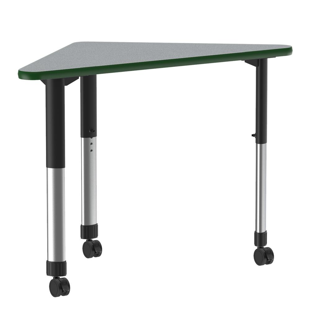 Commercial Lamiante Top Collaborative Desk with Casters 41x23", WING GRAY GRANITE BLACK/CHROME. Picture 4