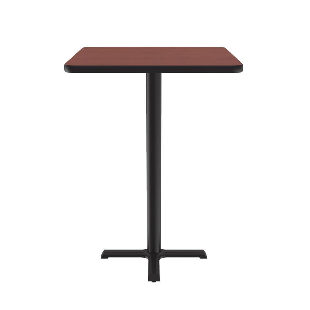 Bar Stool/Standing Height Deluxe High-Pressure Café and Breakroom Table, 24x24", SQUARE, CHERRY, BLACK. Picture 7