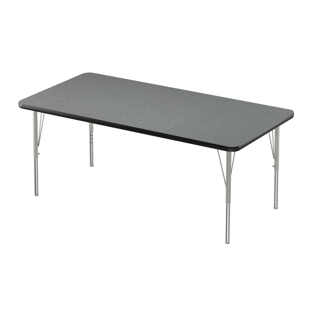 Deluxe High-Pressure Top Activity Tables 30x72", RECTANGULAR, MONTANA GRANITE, SILVER MIST. Picture 3