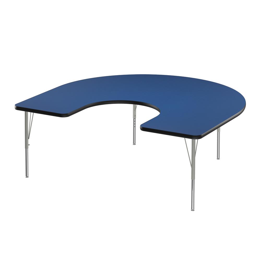 Deluxe High-Pressure Top Activity Tables, 60x66", HORSESHOE, BLUE, SILVER MIST. Picture 4