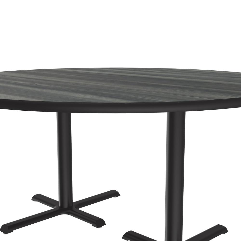 Table Height Deluxe High-Pressure Café and Breakroom Table 60x60", ROUND, NEW ENGLAND DRIFTWOOD BLACK. Picture 5